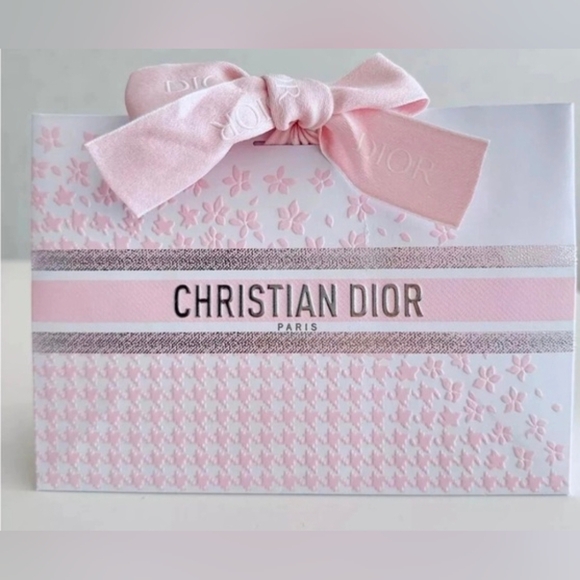 Dior Other - Christian Dior Pink Gift Bag with Ribbon